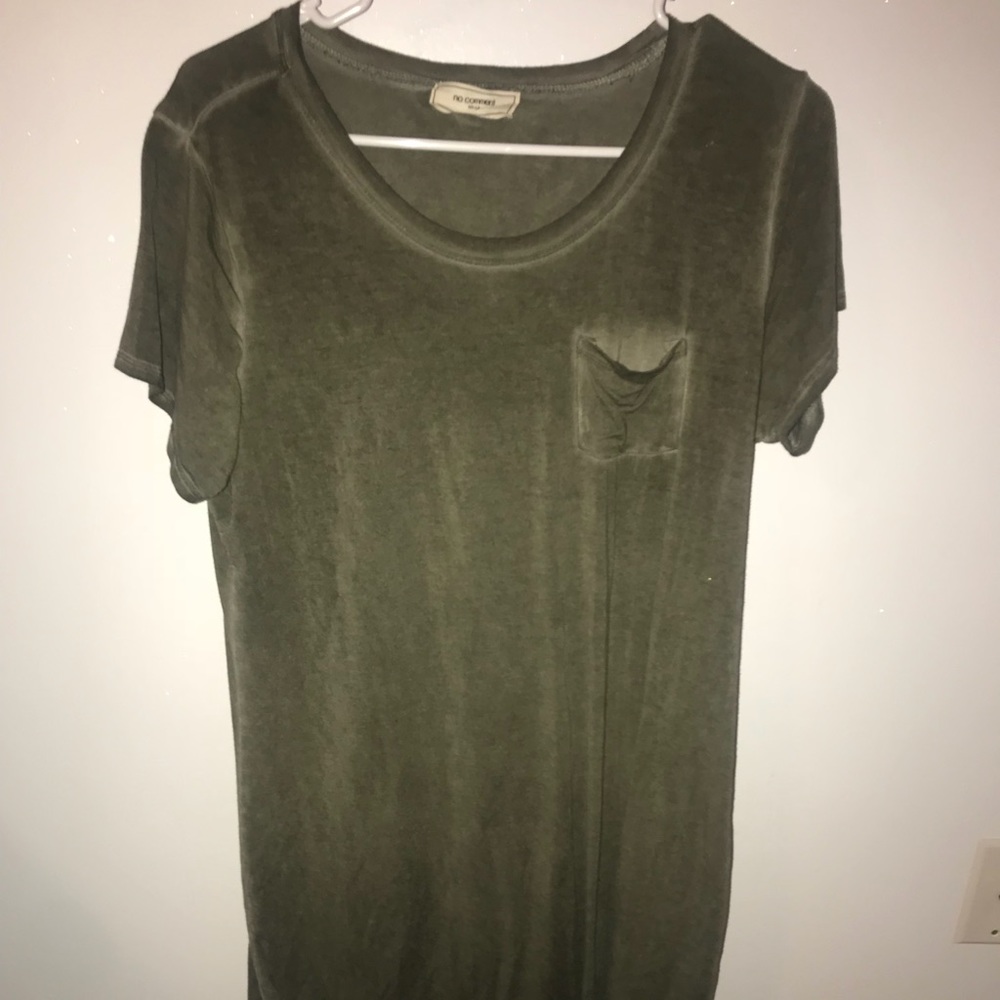 Olive green T-shirt dress
